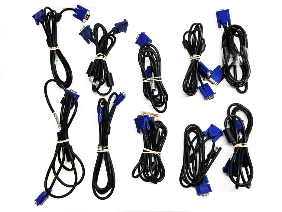 Unbranded 15-Pin VGA Male to Male Cable [Lot of 10] USED
