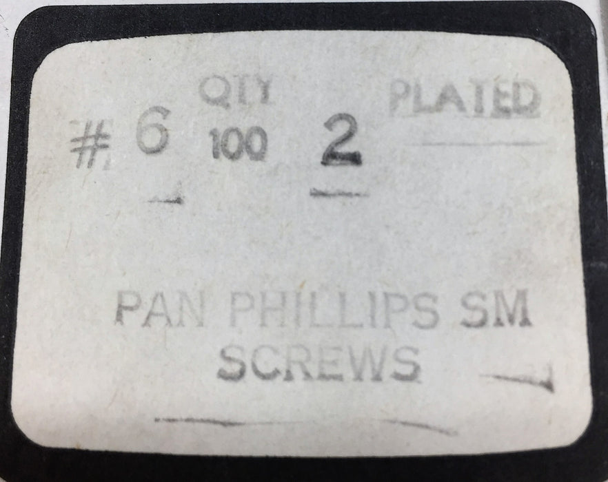 Florida Bolt 6 x 2" Pan Phillips SM Screw 5305-36 (100pcs) NOS