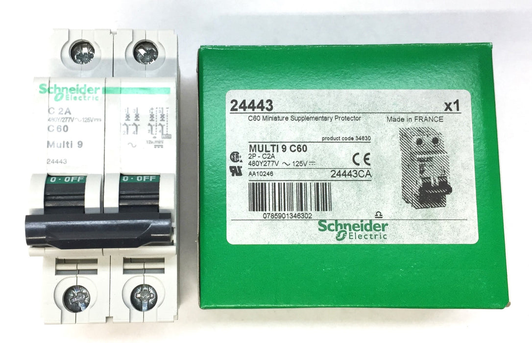 Schneider Multi9 C60 Miniature Supplementary Protector Circuit Breaker 24443 NOS
