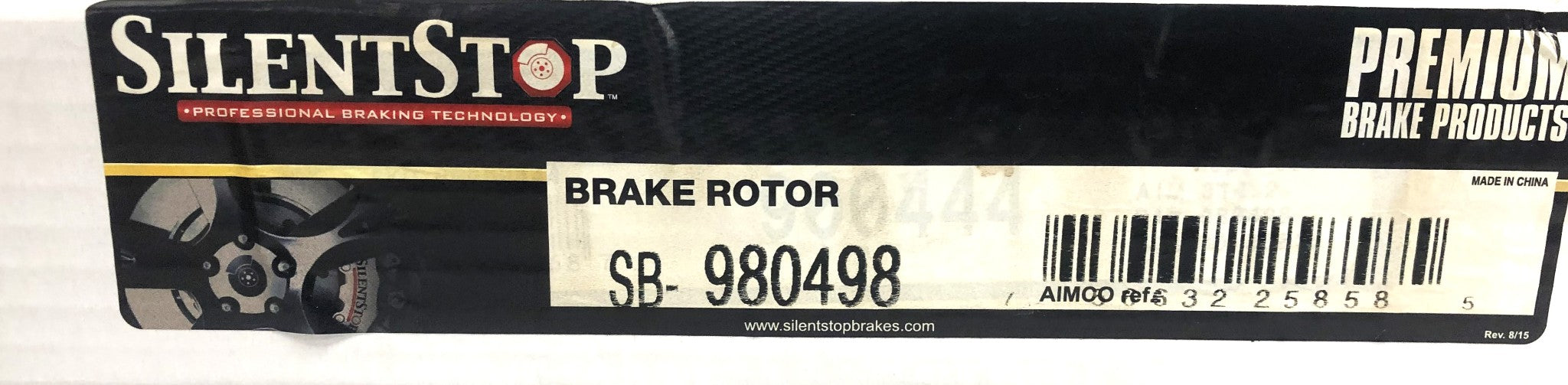 Silent Stop Rear Brake Disc Rotor SB-980498 NOS