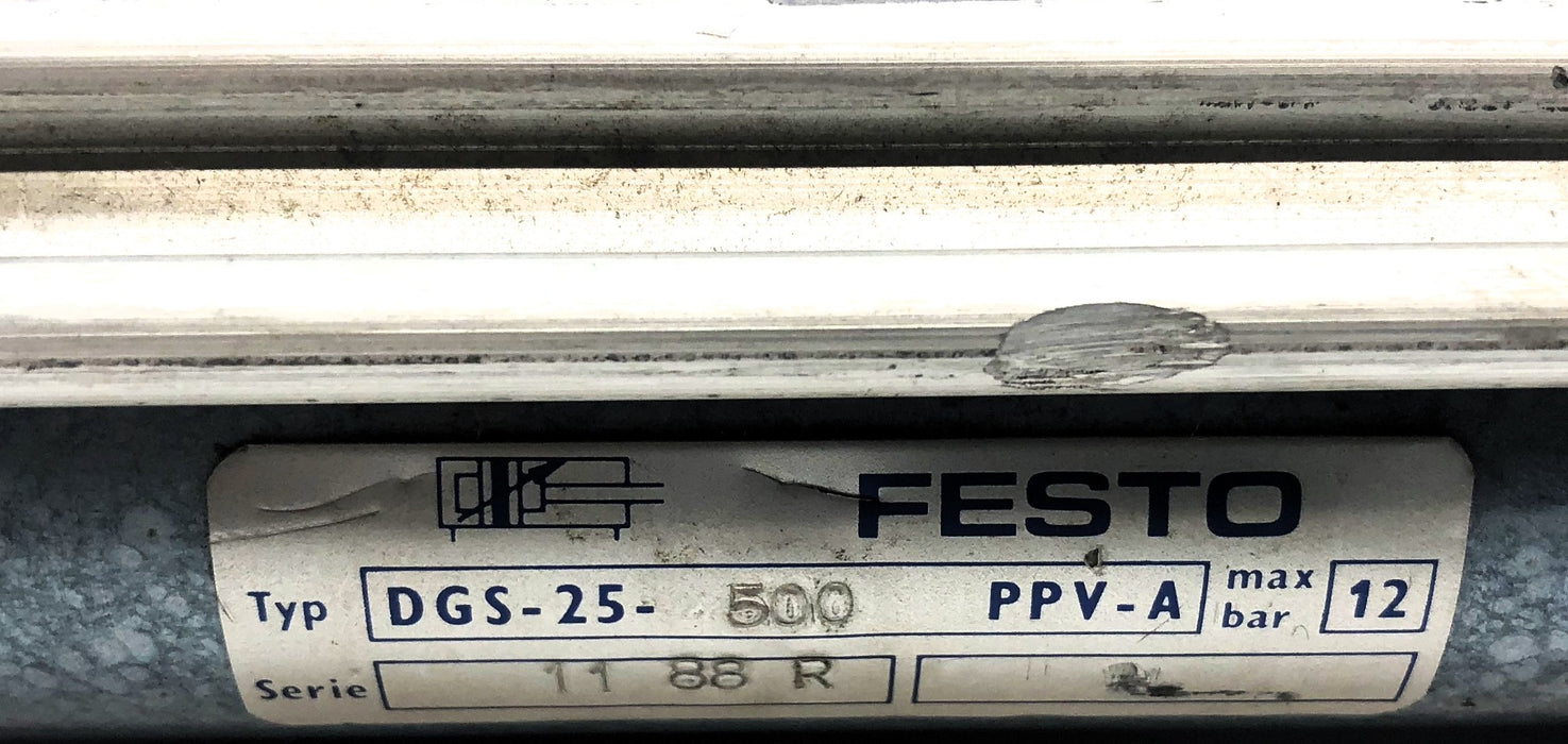 Festo Pneumatic Cylinder DGS-25-500-PPV-A USED