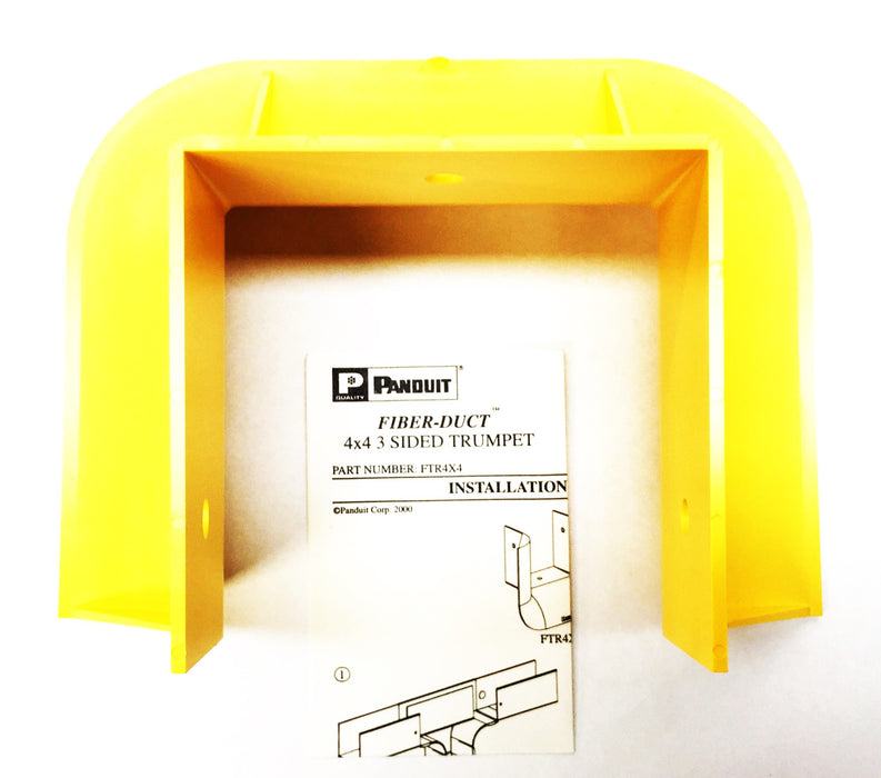 Panduit 3-Sided Trumpet for 4" Opening FTR4X4YL NOS