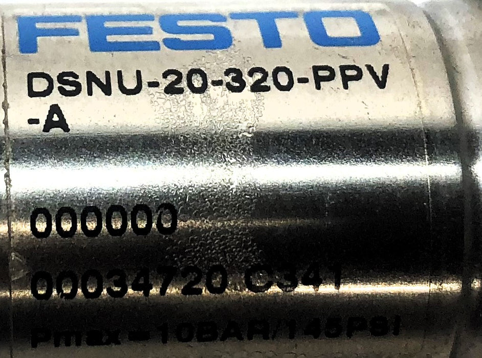 Festo PMax 10 Bar / 145 PSI Pneumatic Cylinder DSNU-20-320-PPV-A NOS