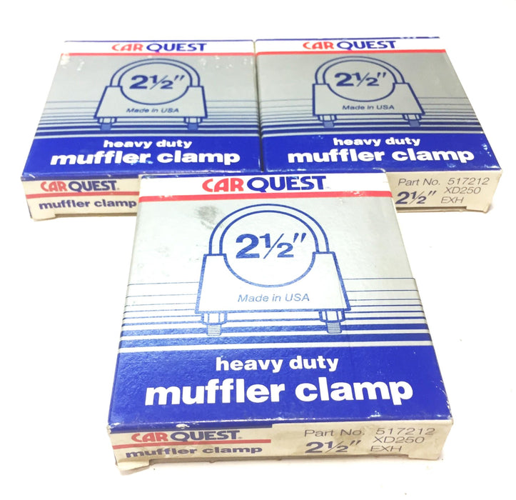 Carquest Heavy Duty 2-1/2" Muffler Clamp 517212 [Lot of 3] NOS