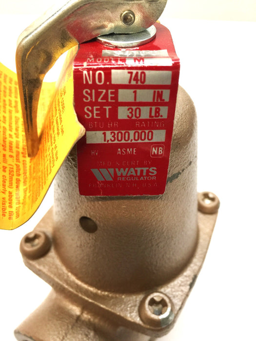 Watts Water Pressure Safety Inlet Valve 1" In x 1-1/4" Out 740 030 (328-E93) NOS