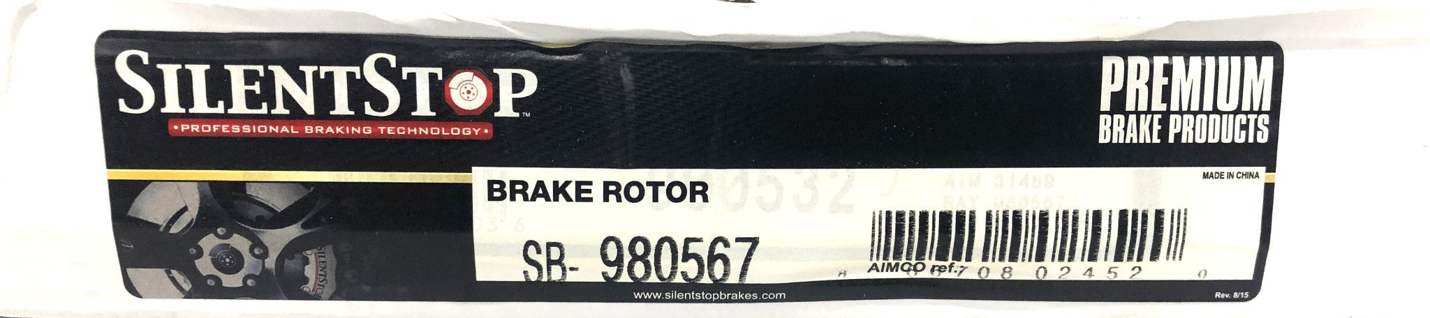 Silent Stop Rear Brake Disc Rotor SB-980567 NOS