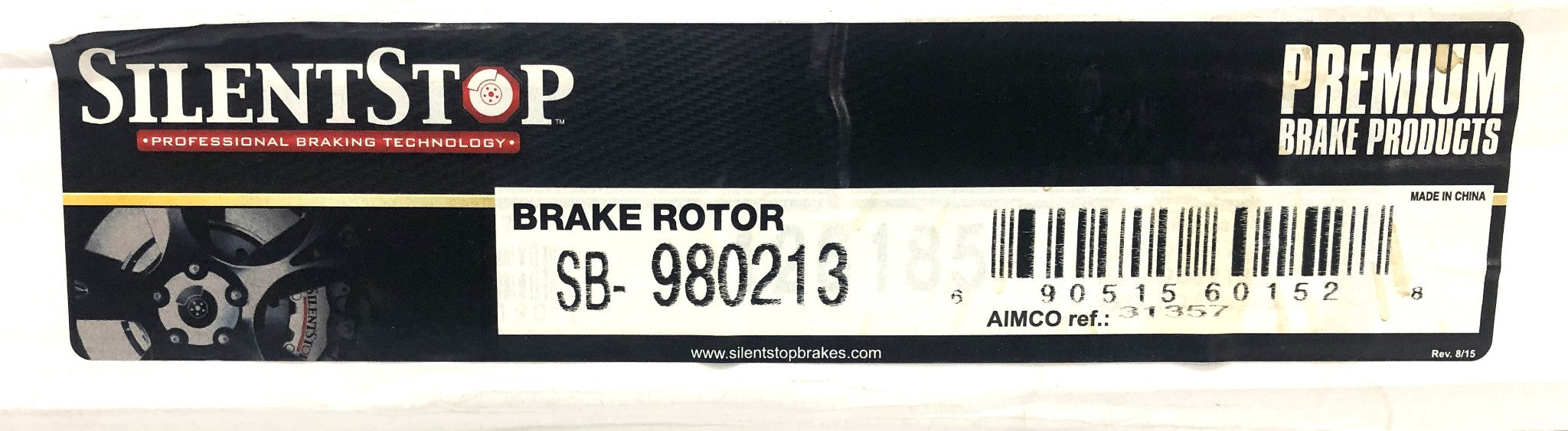 Silent Stop Rear Brake Disc Rotor SB-980213 NOS
