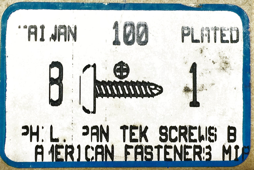American Fasteners 8 x 1" Pan Self Drilling Screw 5305-500 (200pcs) NOS