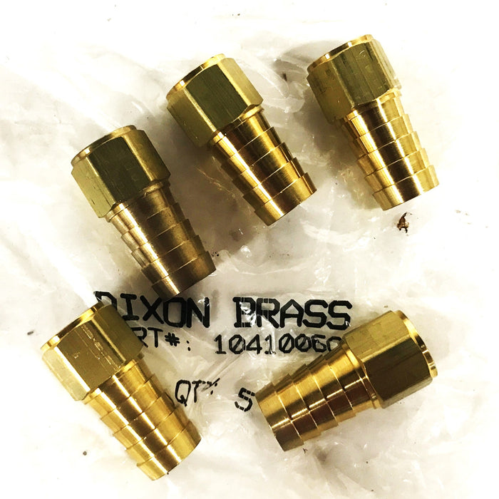 Dixon Brass Hose Pipe Fitting 1041006C [Lot of 5] NOS