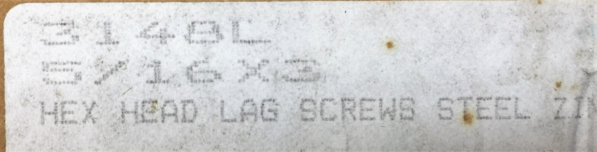 Unbranded 5/16 X 3" Hex Head Steel Lag Screws 5305-360 (100pcs) NOS