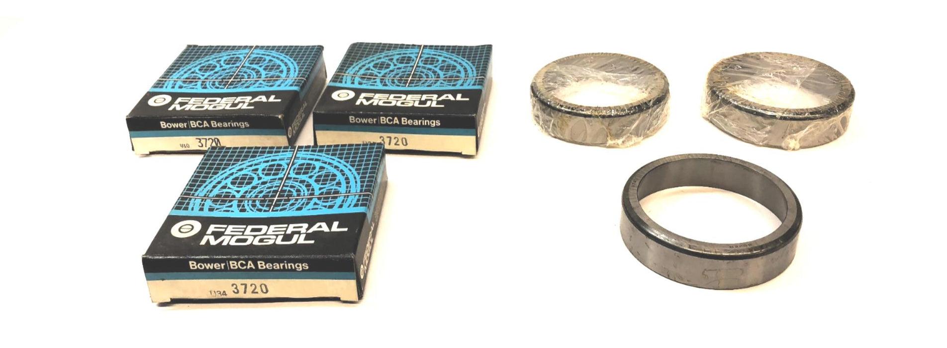 Federal-Mogul Bower Bearing Cup 3720 [Lot of 3] NOS