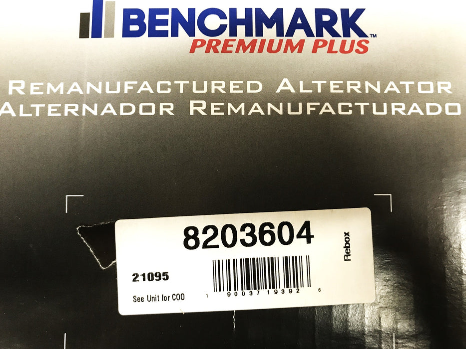 Benchmark/Remy Remanufactured Alternator 8203604/21095 REMANUFACTURED