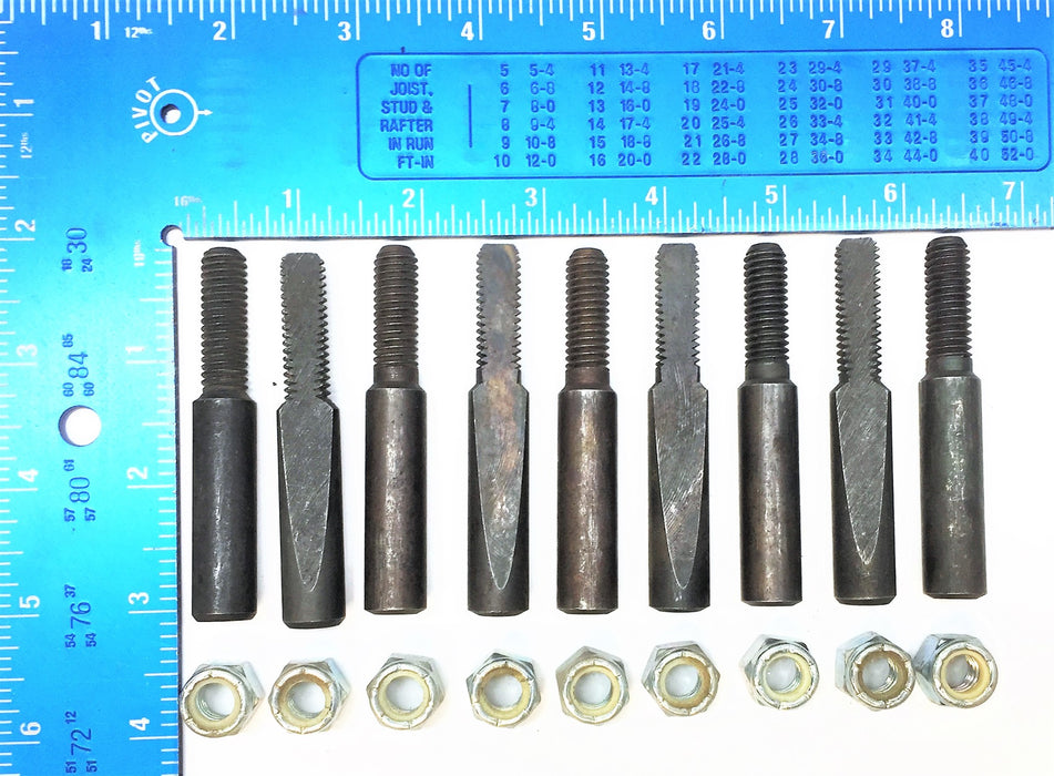 FLAGG 1/2" x 3" Lock Pin and Nut LP113 [Lot of 9] NOS