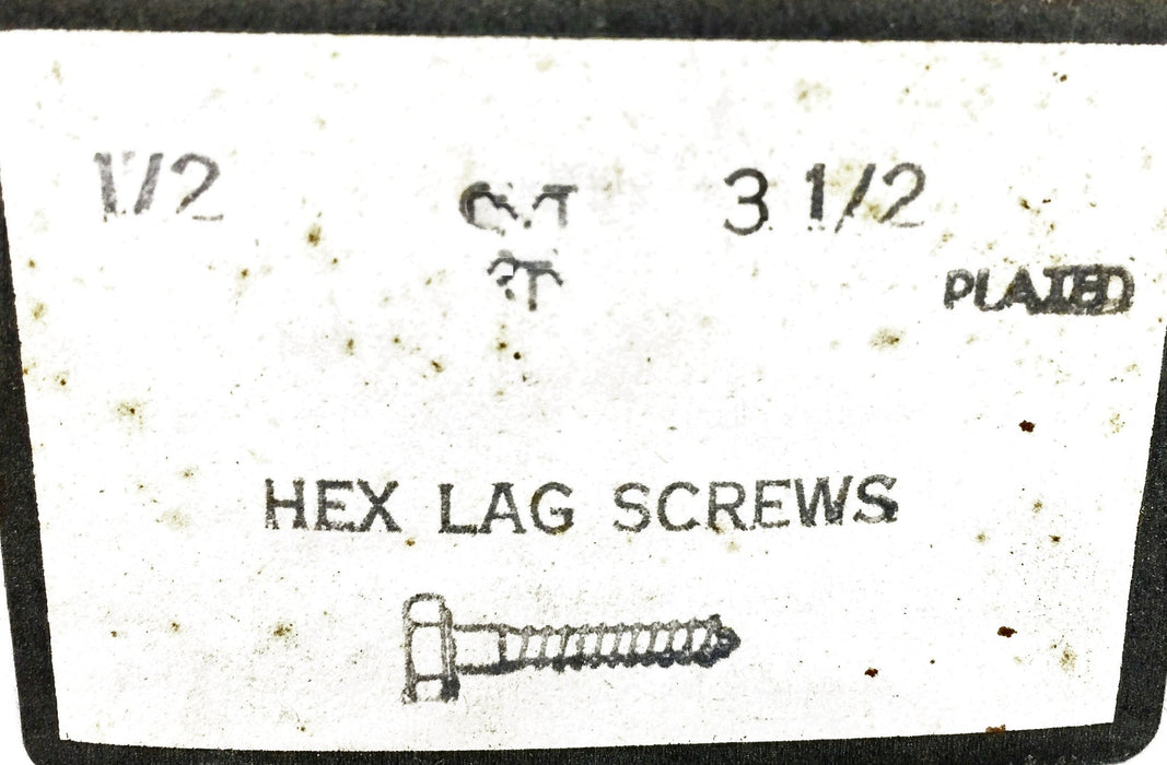 FBI Supply 1/2 x 3-1/2" Hex Lag Screw Zinc Plated 5305-377 (75pcs) NOS