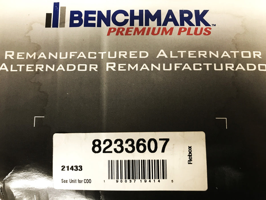 Benchmark/Remy Remanufactured Alternator 8233607/21433 REMANUFACTURED