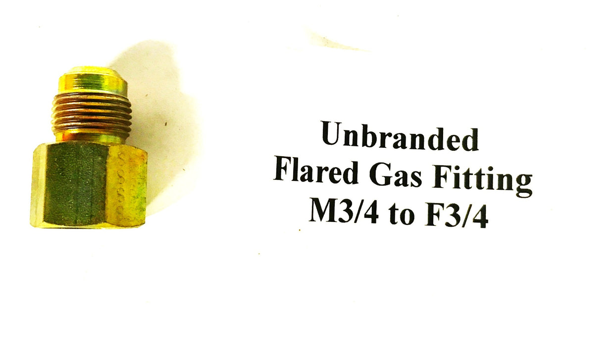 Unbranded Brass Male to Female  3/4 Inch Flared Gas Fitting [Lot of 5] NOS