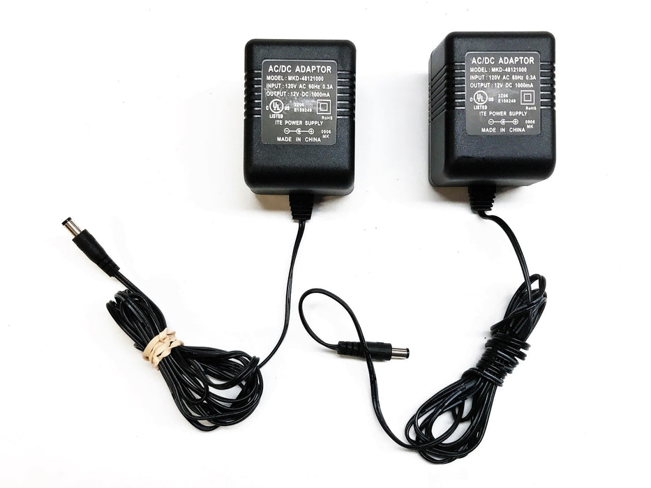 Unbranded 12-Volt 1-Amp AC Power Supply/Adapter MKD-48121000 [Lot of 2] USED