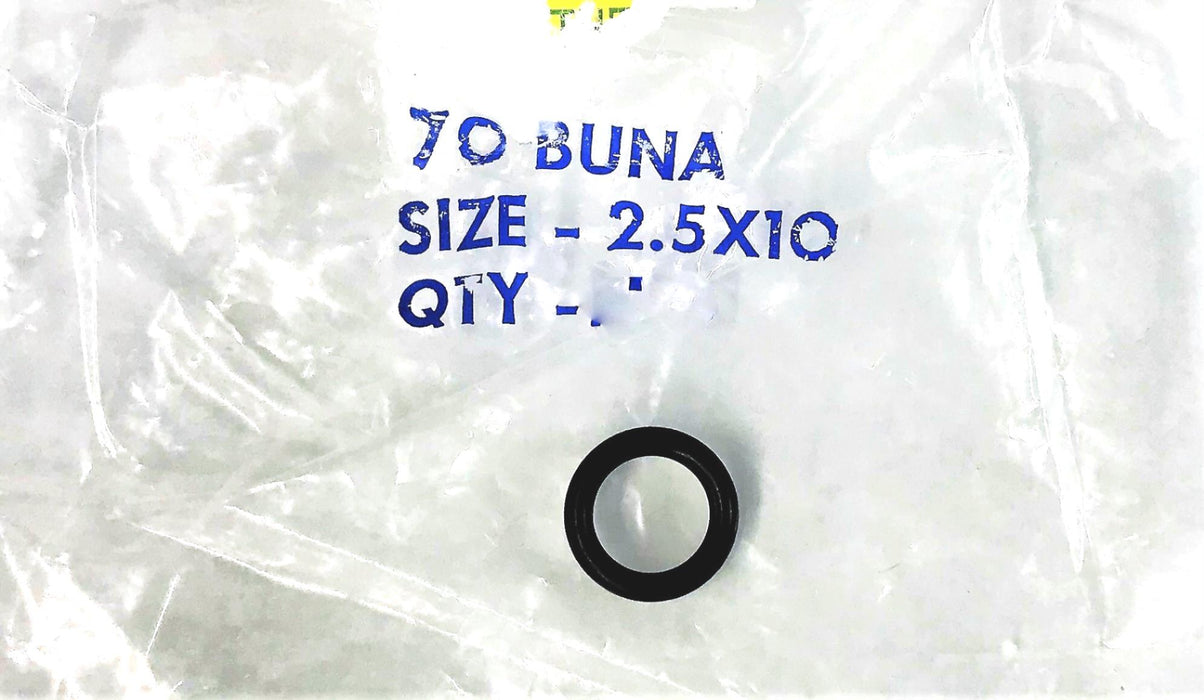 UNBRANDED O-RING 70 BUNA 10mm ID SIZE 2.5x10 [LOT OF 68] NOS