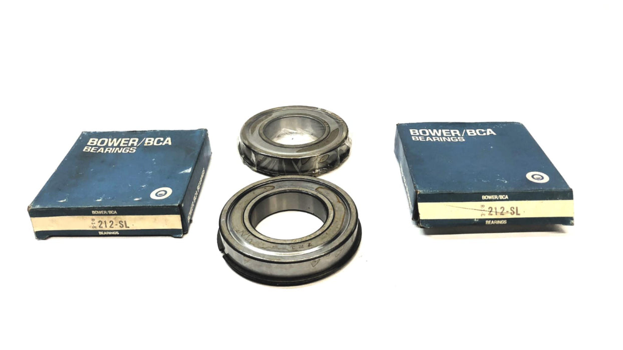 Bower/BCA Single Row Ball Bearing 212-SL [Lot of 2] NOS