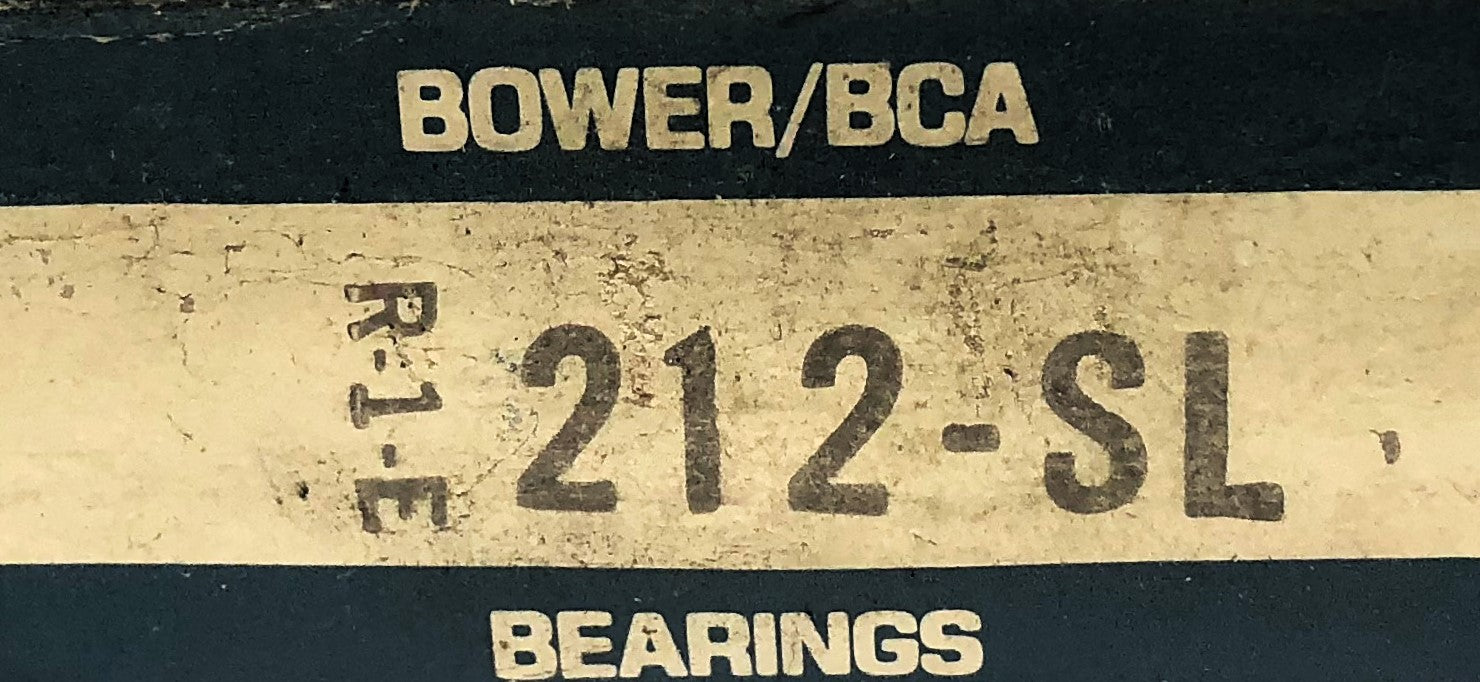 Bower/BCA Single Row Ball Bearing 212-SL [Lot of 2] NOS