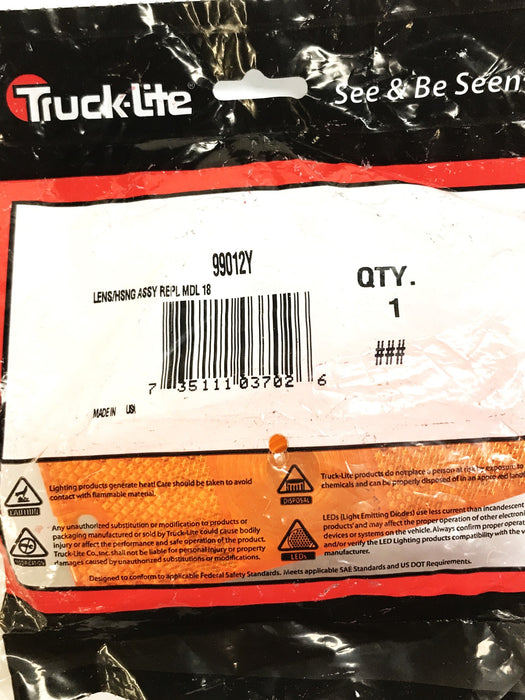 Truck-Lite Amber Marker Light Lens 99012Y [Lot of 4] NOS