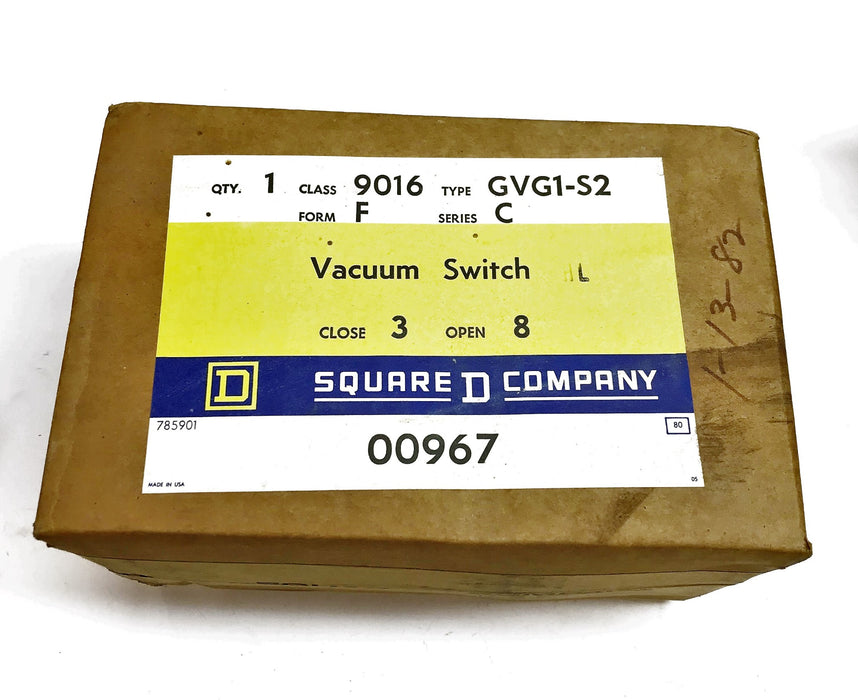 Square D Vacuum Switch Class 9016 Form F Series C (GVG1-S2) NOS