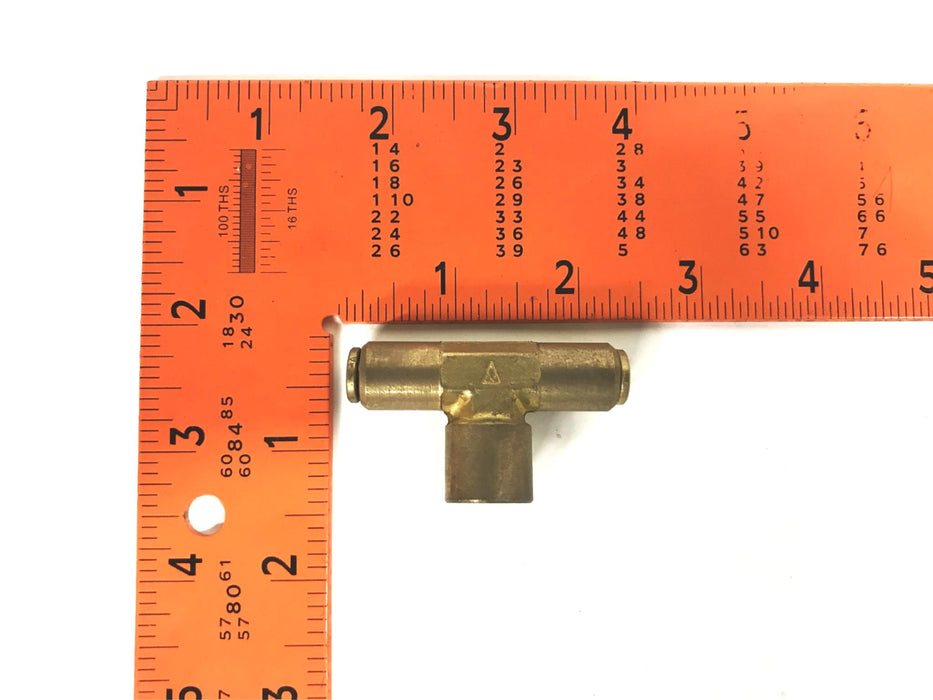 Unbranded Brass 3-Way Brass Tee 7/16 Female to 1/4 Slip Lock [Lot of 7] NOS