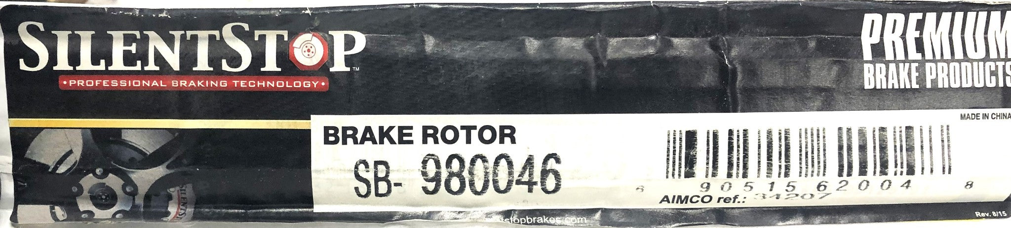 Silent Stop DuraGo Front Brake Disc Rotor SB-980046 (BR34207) NOS