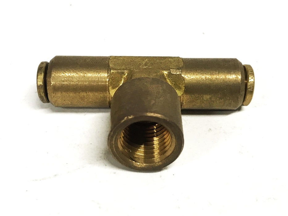Unbranded Brass 3-Way Brass Tee 7/16 Female to 1/4 Slip Lock [Lot of 7] NOS