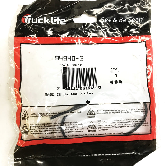 Truck-Lite Pigtail Light Socket 94940 [Lot of 8] NOS