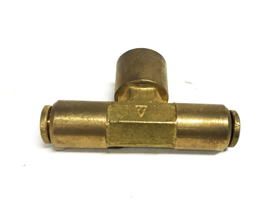Unbranded Brass 3-Way Brass Tee 7/16 Female to 1/4 Slip Lock [Lot of 7] NOS