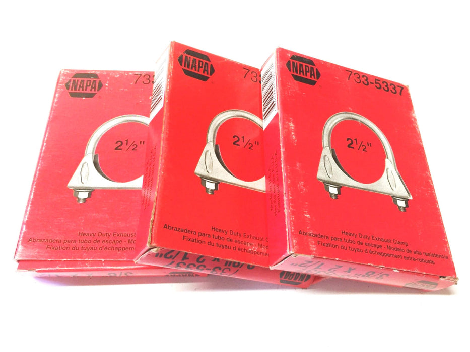 Napa Exhaust Clamp 2 1/2" 733-5337 [Lot of 3] NOS