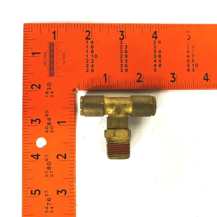 Unbranded Brass 3-Way Brass Tee 5-8 Male to 3/8 Slip Lock [Lot of 6] NOS