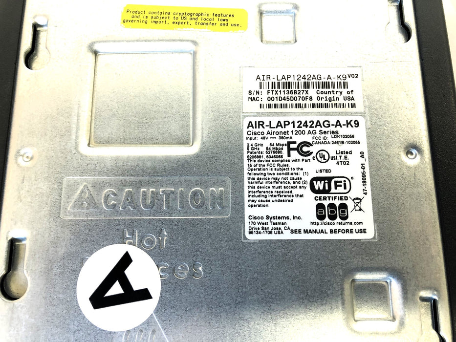 Cisco Wireless Access Point With Antenna AIR-LAP1242AG-A-K9 [Lot of 2] USED