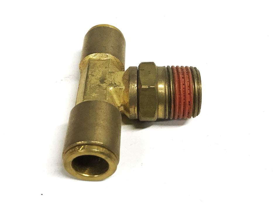 Unbranded Brass 3-Way Brass Tee 5-8 Male to 3/8 Slip Lock [Lot of 6] NOS