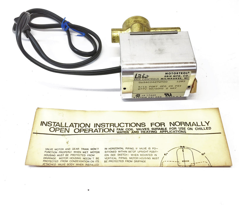 Erie Controls "Motortrol" Motorized Valve 0654C0427WT00 NOS