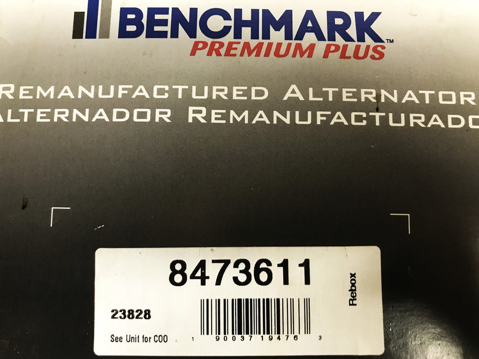 Benchmark/Remy Remanufactured Alternator 8473611/23828 REMANUFACTURED