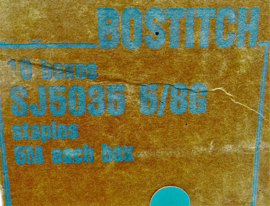 Bostitch Staples SJ5035 5/8G Case (10 Boxes) NOS