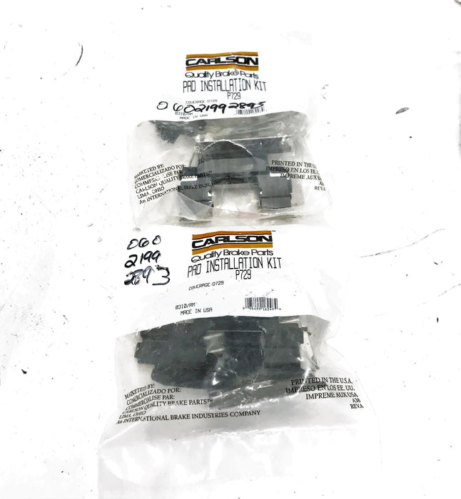 Carlson Brake Pad Installation Kit P729 [Lot of 2] NOS