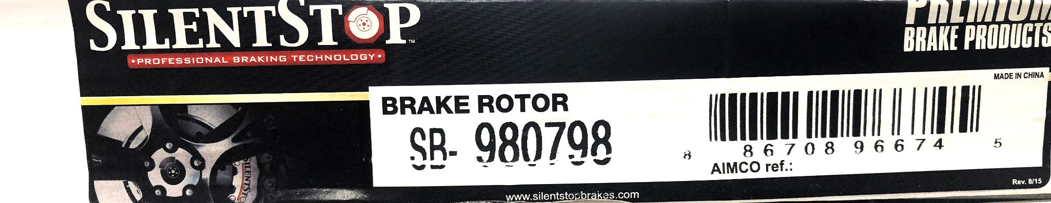 Silent Stop Rear Brake Disc Rotor SB-980798 NOS