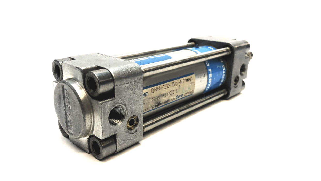 Festo 10 Bar / 180 PSI Pmax Pneumatic Cylinder DNN-32-50-PPV-A USED