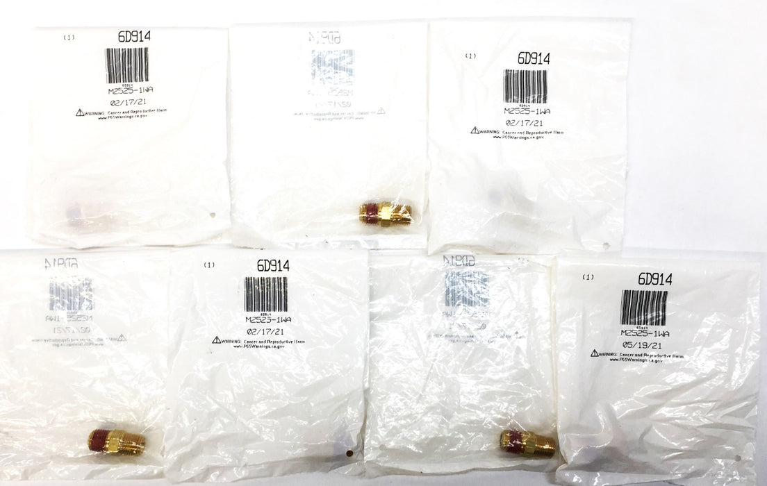Unbranded 1/4" Brass Ball Check Valve M2525-1WA (6D914) [Lot of 7] NOS