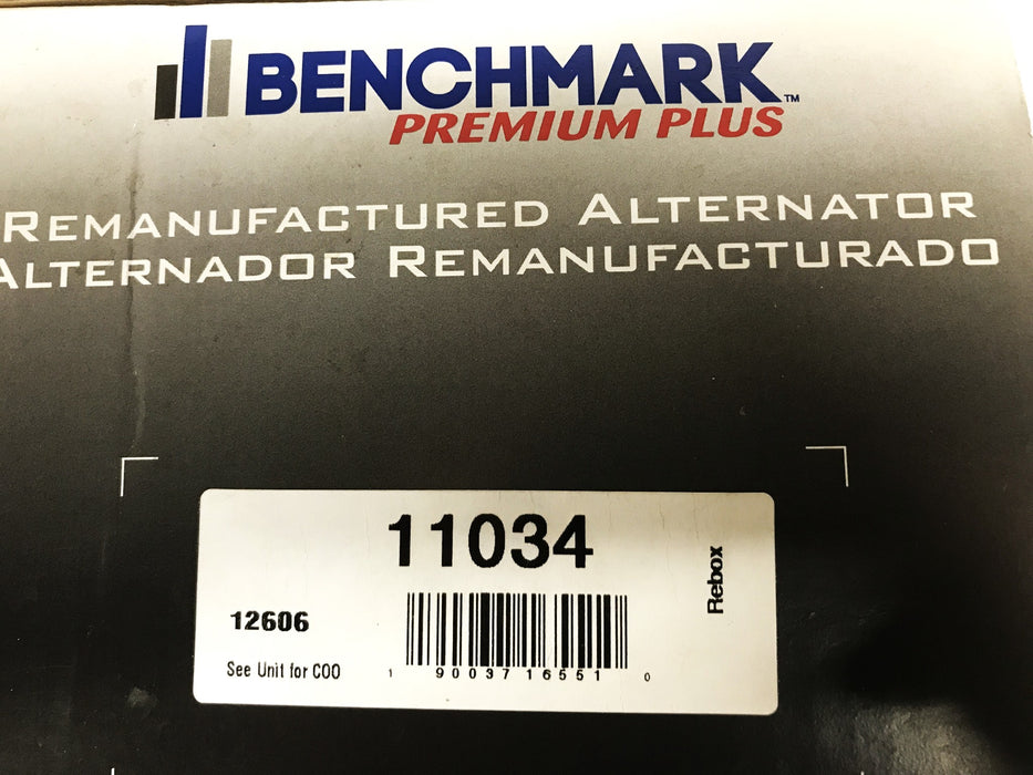 Benchmark/Remy Remanufactured Alternator 11034/12606 REMANUFACTURED
