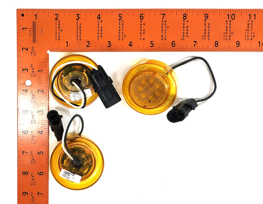 Dialight 2.5" Round 13.5 Volt LED Amber Marker Light 17001AB [Lot of 3] NOS