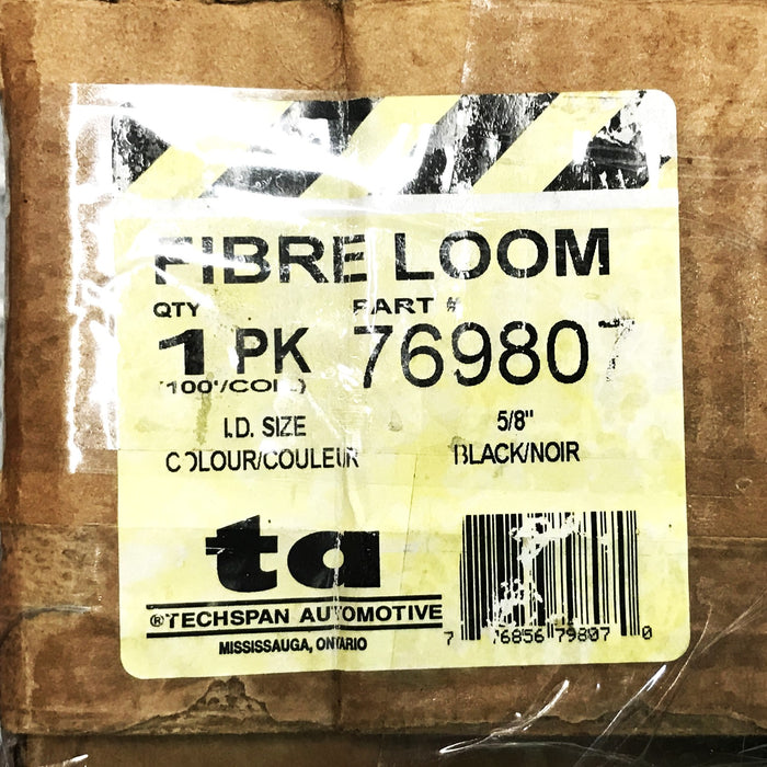 Fibre Loom 5/8" Hose, Black, 90 Foot Roll 769807 NOS