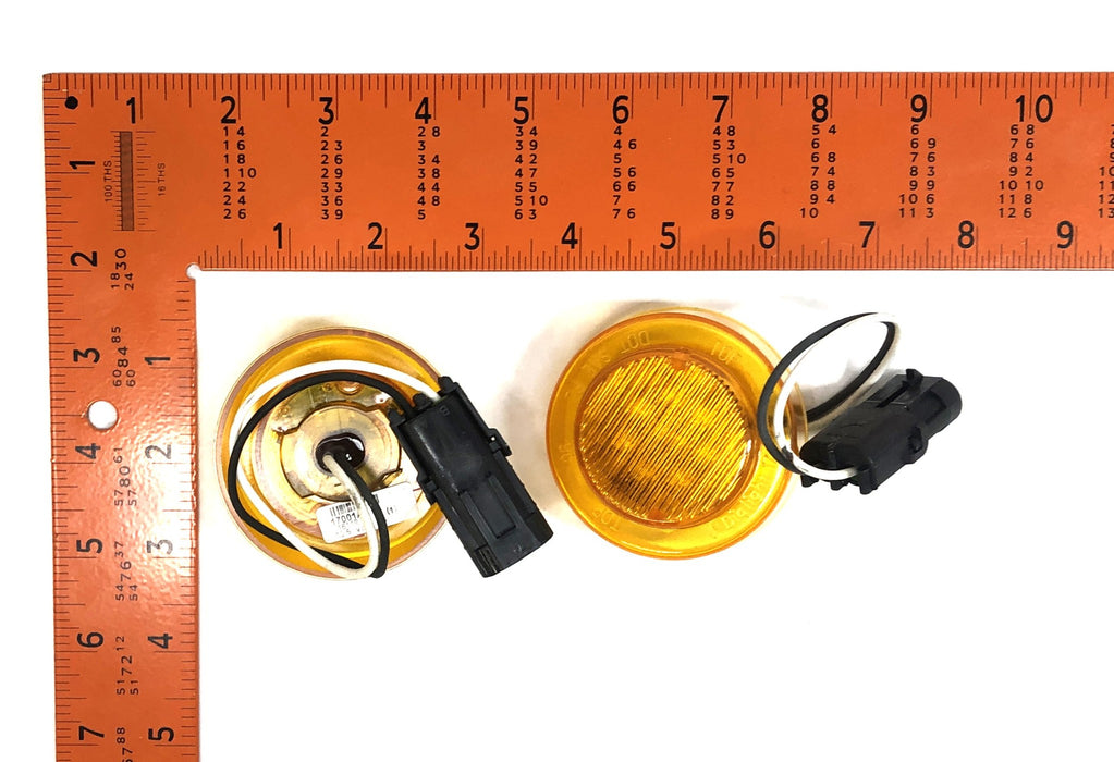 Dialight 2.5" Round 13.5 Volt LED Amber Marker Light 17001AB [Lot of 2] NOS