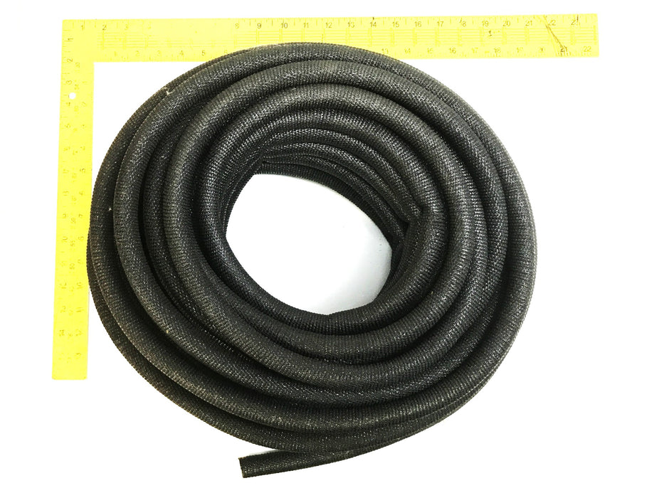 Fibre Loom 5/8" Hose, Black, 60 Foot Roll 769807 NOS
