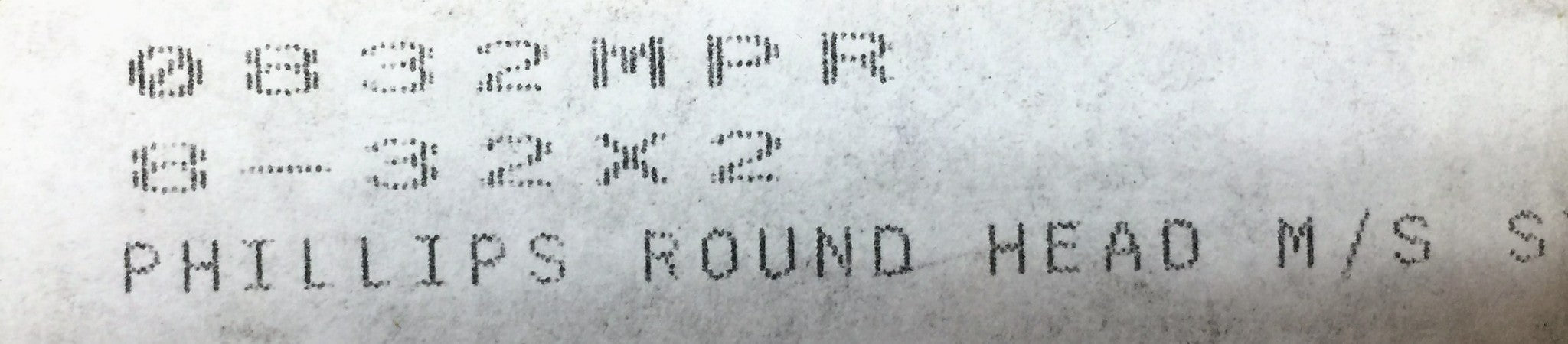 Unbranded 8-32 X 2" Phillip Round Head Machine Steel Screw 5305-271 (200pcs) NOS