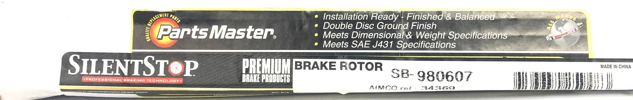 Silent Stop Parts Master Rear Brake Disc Rotor SB-980607 NOS