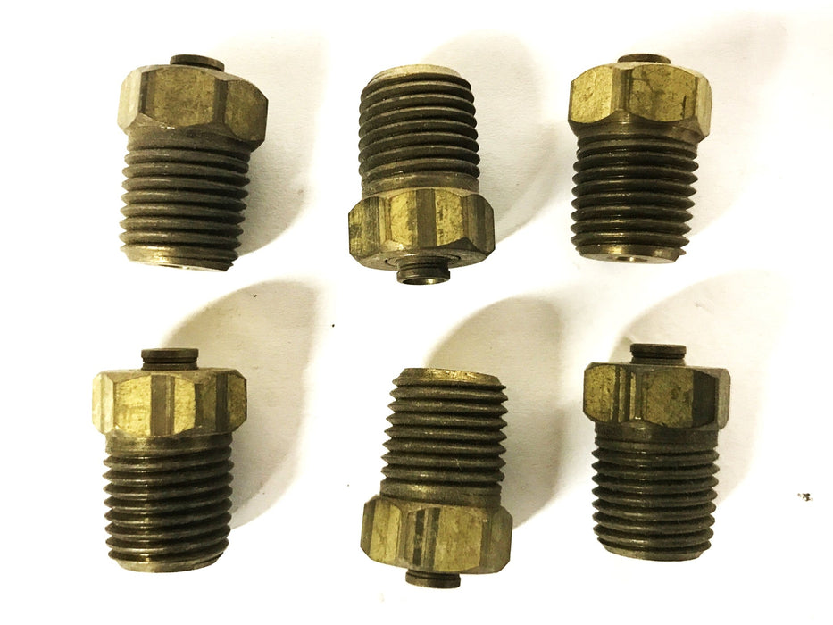 Unbranded 1/4 inch Brass Bleeder Valve [Lot of 6] NOS